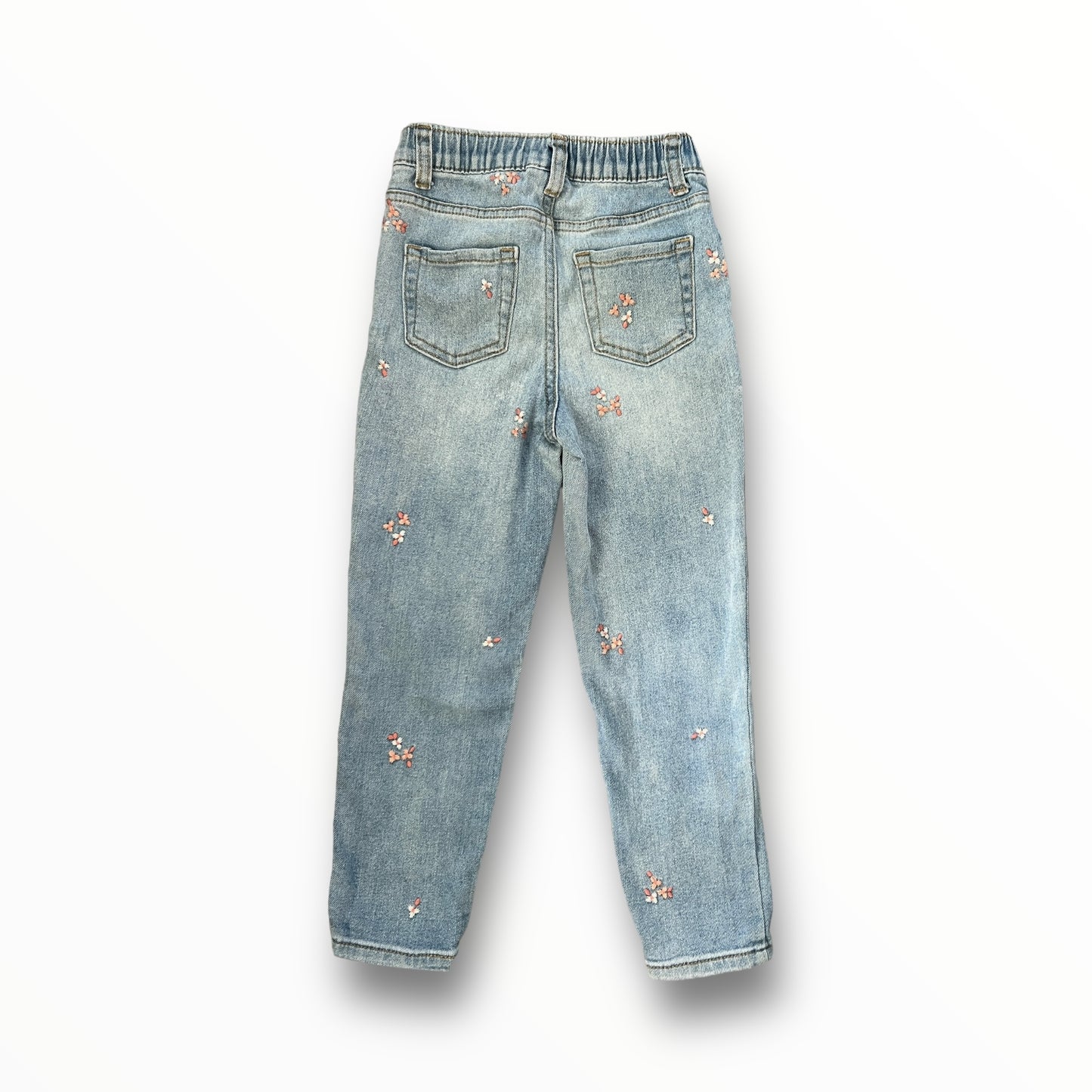 6y cat and jack floral embroidered denim