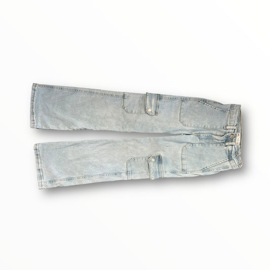 9y Zara  pocket wide leg denim acid wash