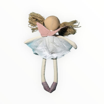 Violet plush linen fairy doll