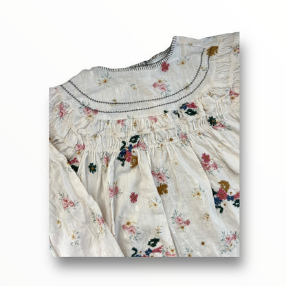 7y Zara floral blouse