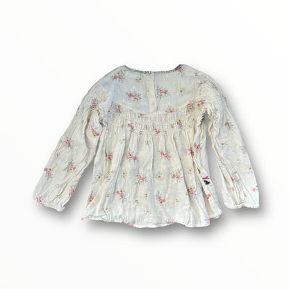 7y Zara floral blouse